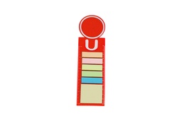 [S95] Bookmark with Sticky Notes &amp; Ruler (Red)